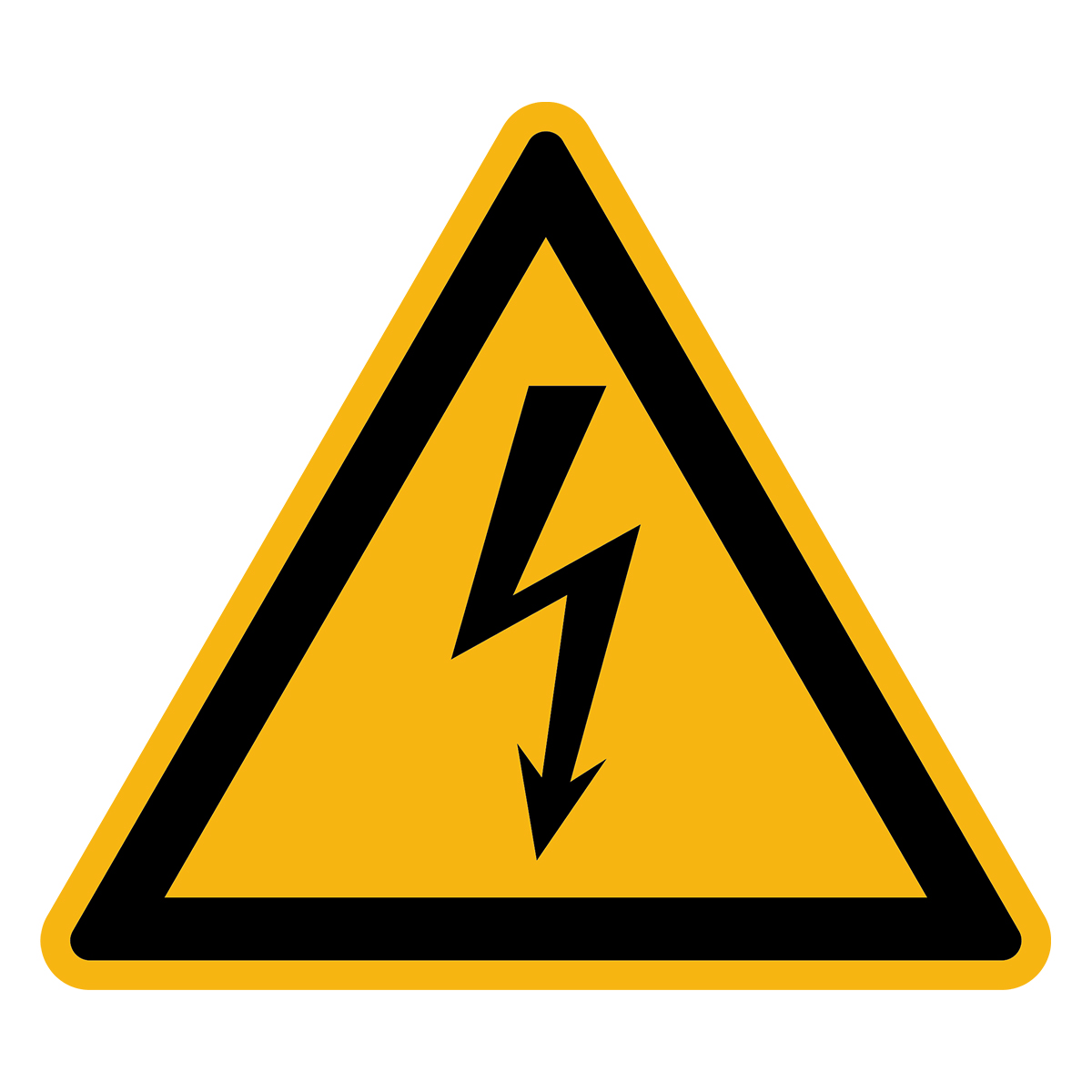 Adesivo Pericolo Avvertenza Avvertimento NF ISO 7010 - Adesivo Segnaletico Triangolare Laminato Resistente all'Acqua e ai Raggi UV - Elettricità - 40