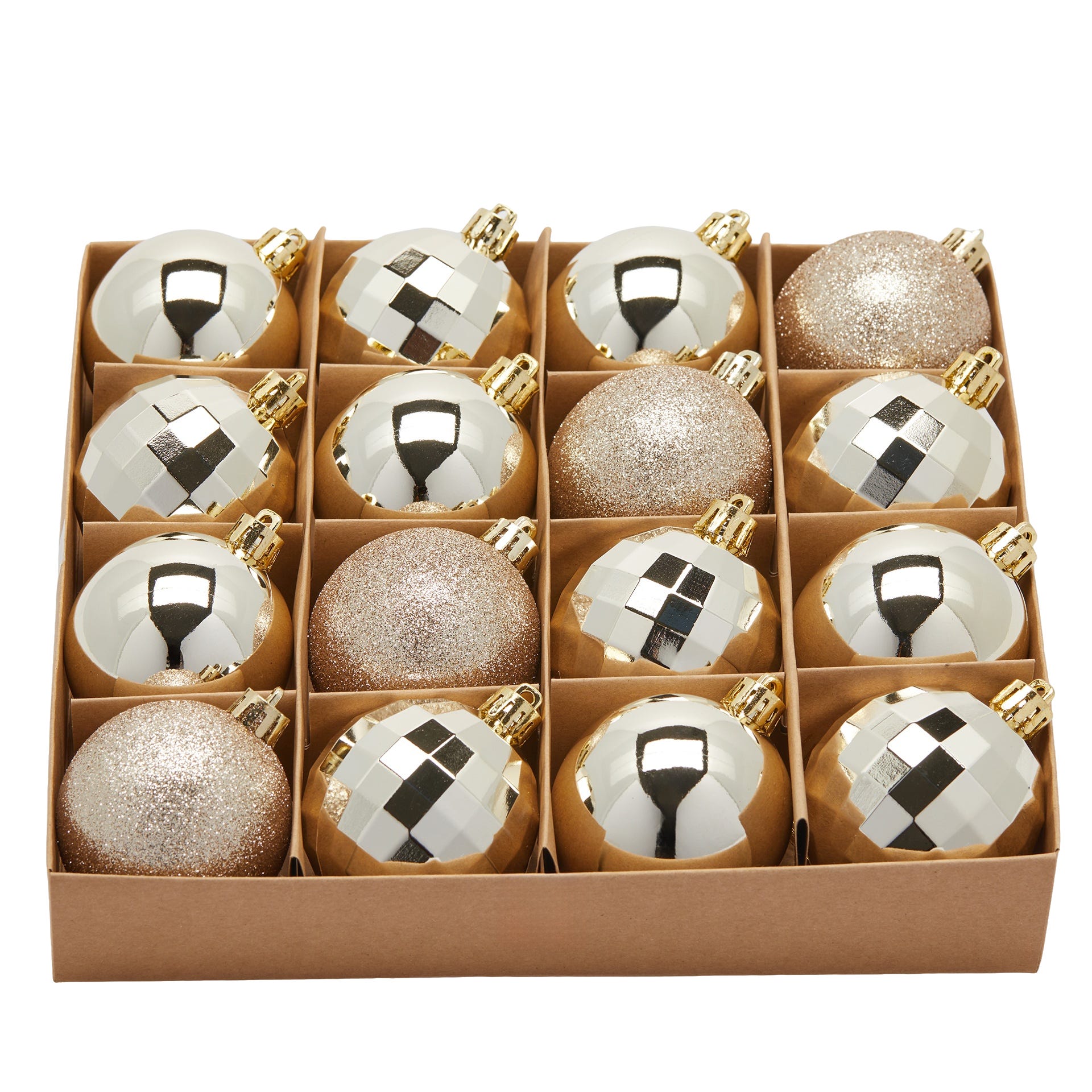Corona di Natale 38 cm con Palline Champagne Corona di Natale 38 cm con Palline Champagne
