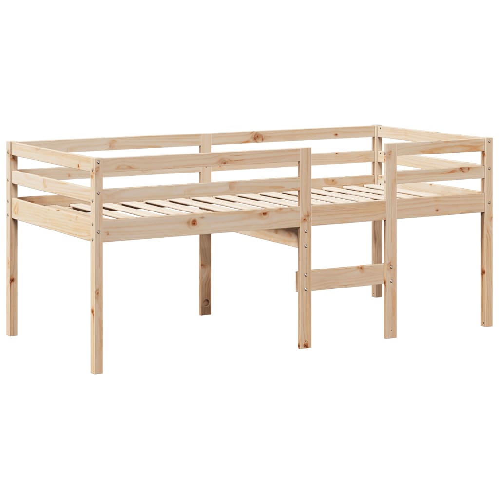 Lit haut avec toit 75x190 cm bois de pin massif - 7