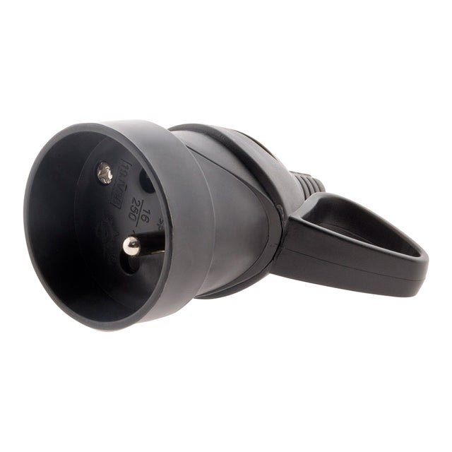 Fiche femelle anneau 16A 2P+T - Noir - Zenitech