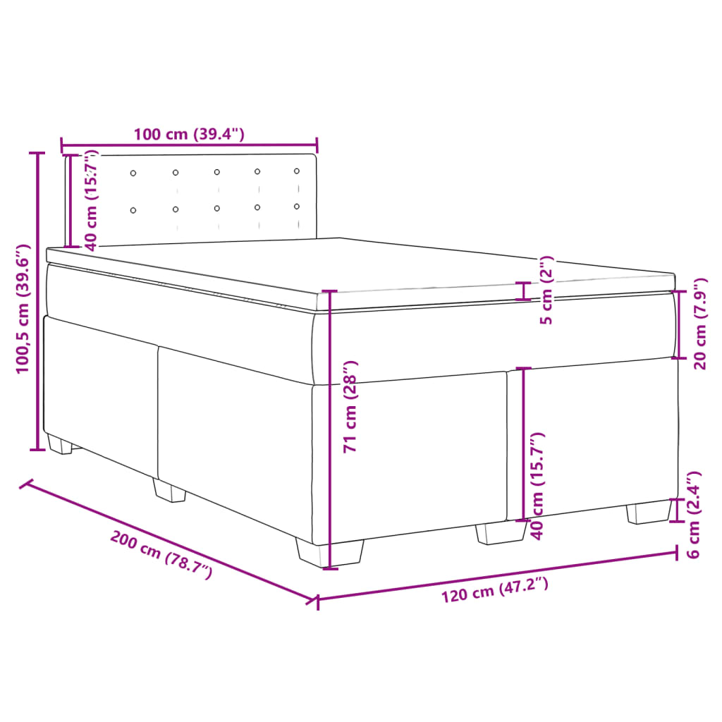 Base de cama ripa com colchão Cinza escuro 120x200cm Tecido | Leroy Merlin