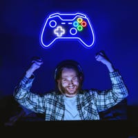 Panneau Néon LED Chat Gamer – Lumière Murale Gaming Multicolore USB, Décoration Chambre Jeu Ado, Cadeau Anniversaire Noël