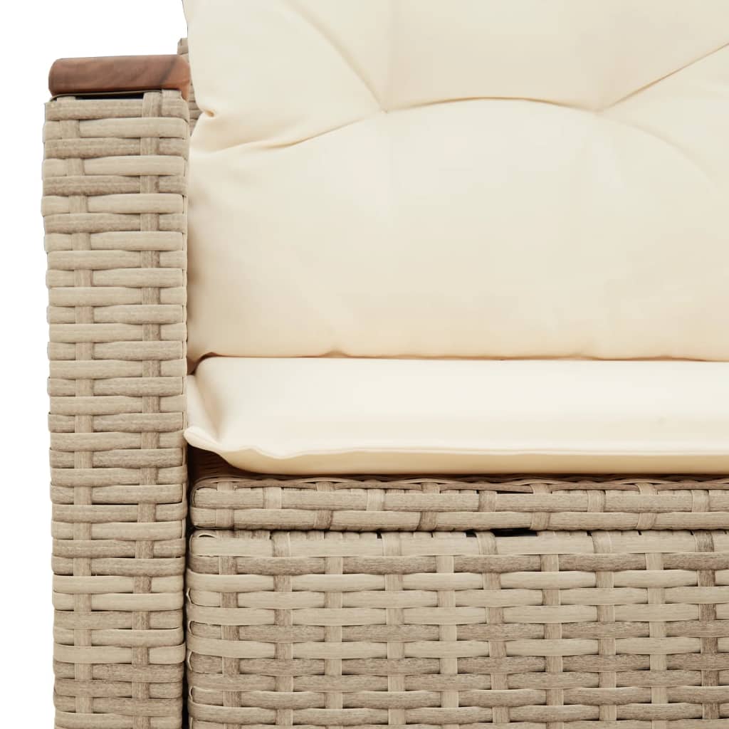 Salon bas de jardin en Rattan synthétique Beige 2 personnes - 8
