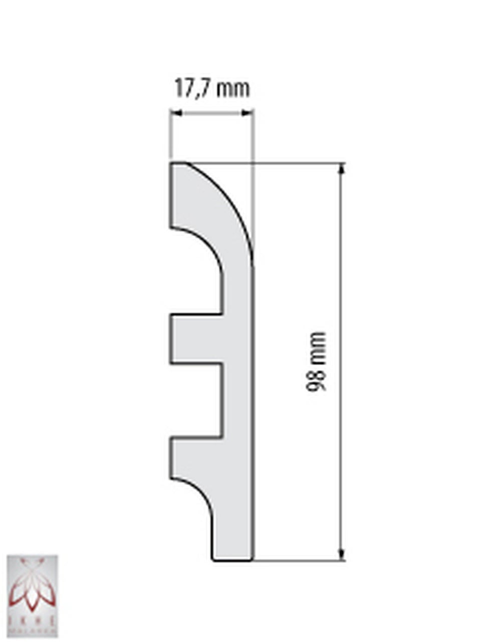 Plinthes 1 pièce / 2 mètres plinthe plinthe - blanc - matériau dur - décoration - mur - sol - plafond DP7 - 3