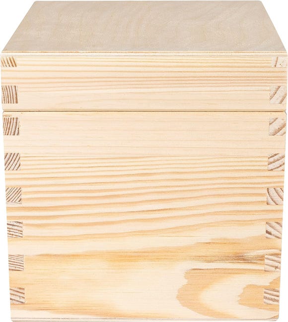 Scatola In Legno 16x16x16 Cm Con Coperchio - Per Decoupage, Oggetti, Gioielli - Foto 9