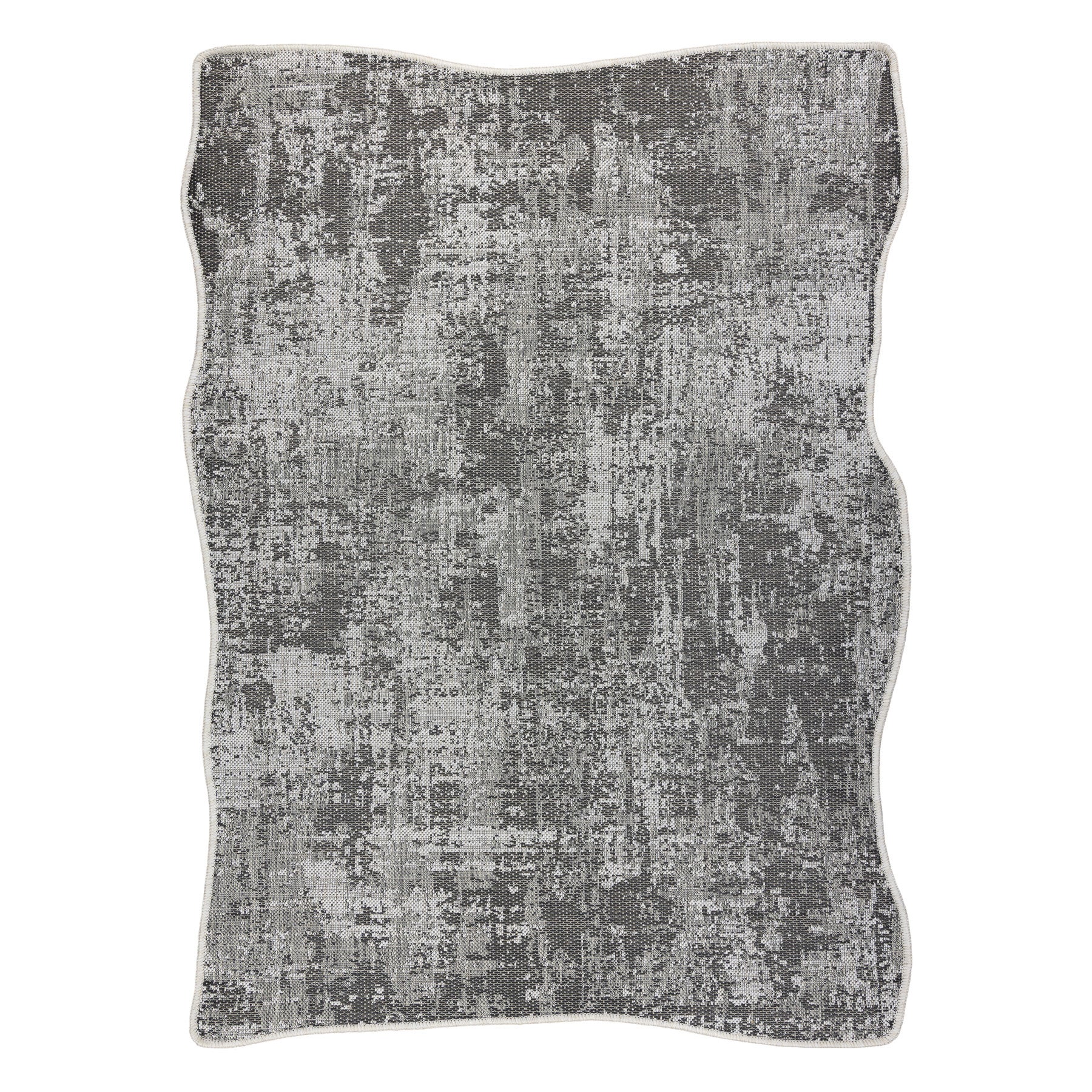 Dywan ORGANIC 2755 sizal Abstrakcja ecru / szary - naturalny, nowoczesny nieregularny kształt 200x290 cm
