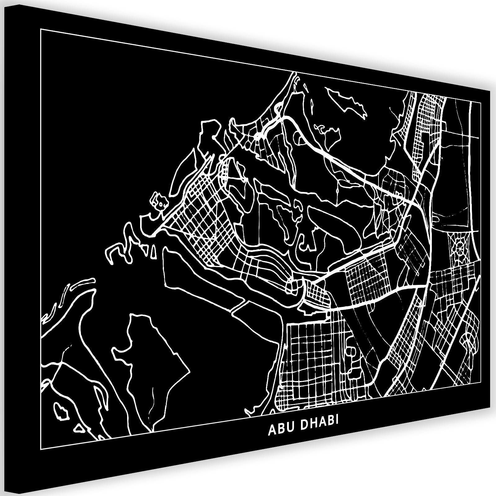 Obraz na płótnie, Abu Dhabi - plan miasta 90x60