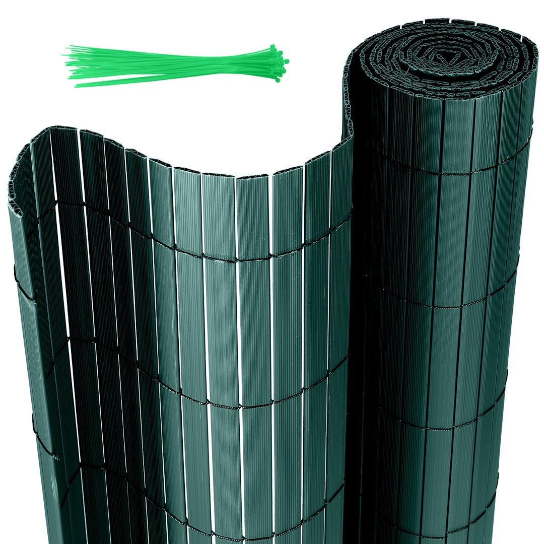 Mata PVC na ogród/balkon/taras, osłona i wiatrochron, 0,8 x 5 m, zielony