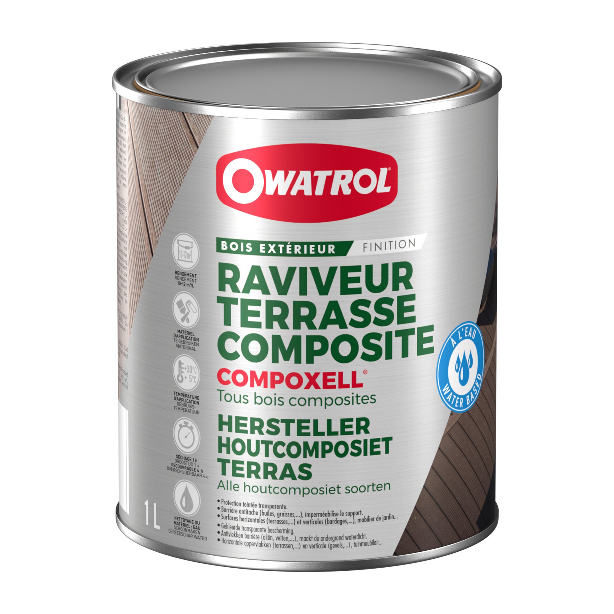 Owatrol Compoxell Ochrona desek kompozytowych przywraca kolor 2.5L brązowy