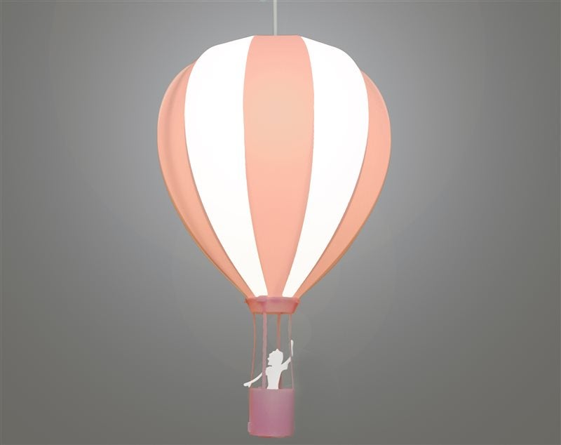 Lampe suspension enfant MONTGOLFIERE - R&M Coudert - rose - 8
