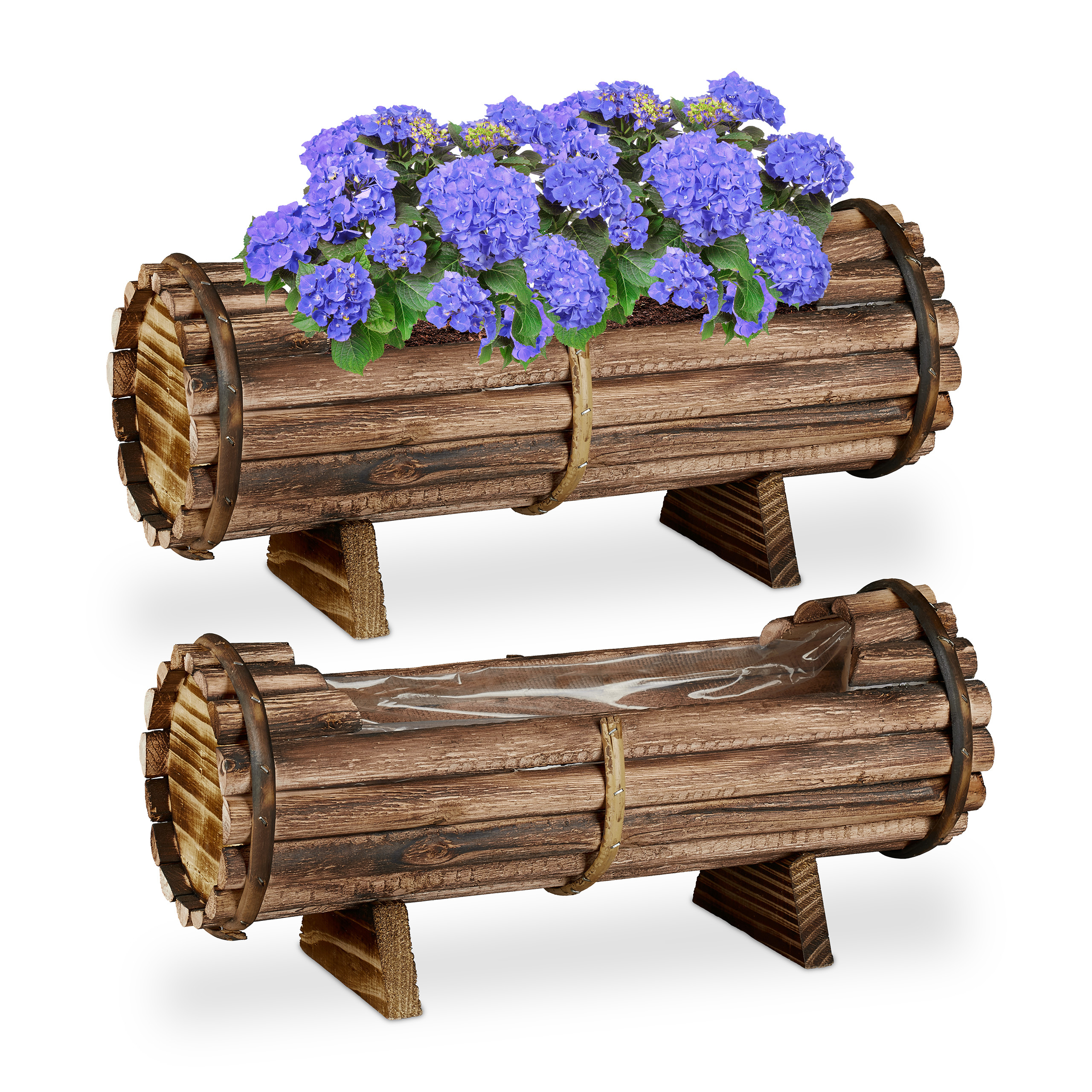 Relaxdays Fioriera A Scala In Legno, 5 Ripiani, Grigia Shabby, 125x81x25 Cm, Per Piante Da Interno Ed Esterno - 2