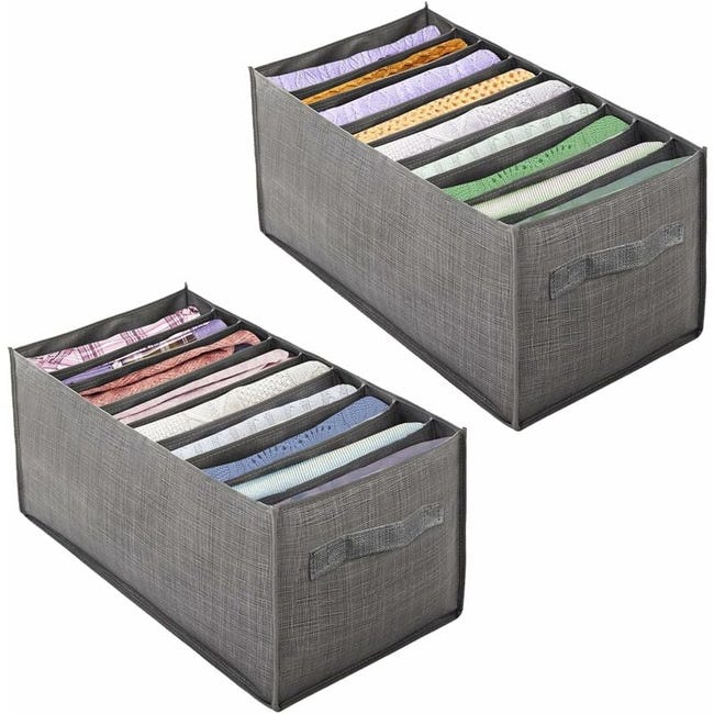 2 Portaoggetti Sospesi Pieghevoli 3 Scomparti, Grigi, 30x30x80 Cm, Rete In Nylon, Per Cameretta, Bagno, Balcone