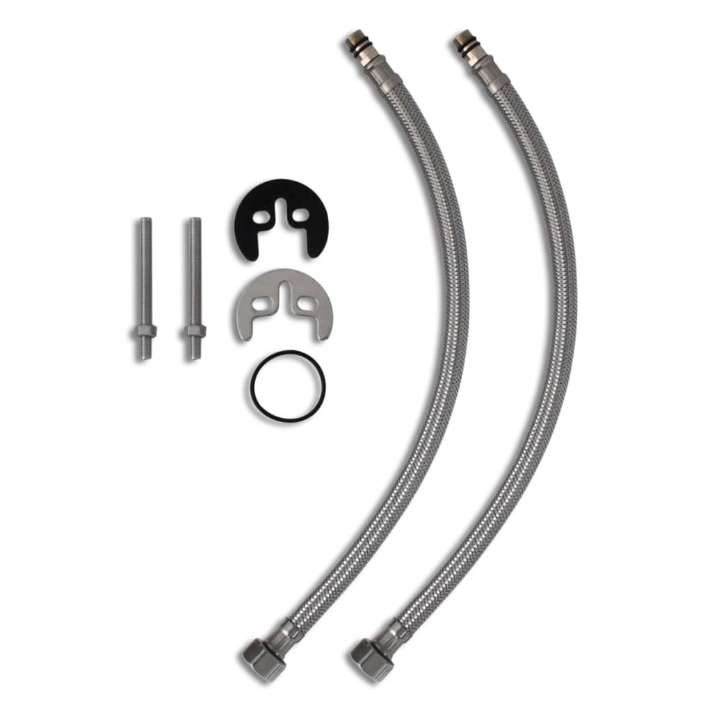 vidaXL Rubinetto Miscelatore da Bagno e Bidet Cromo - 5