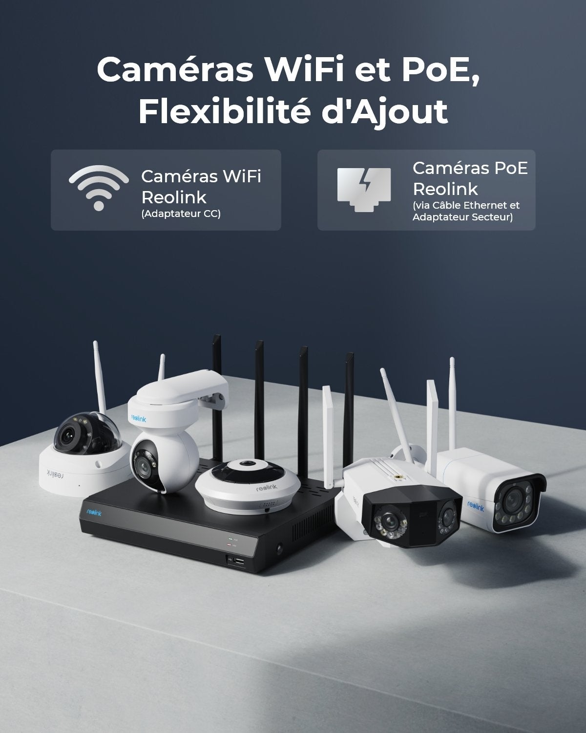 Caméra de surveillance 12CH 2To WiFi NVR filaire, Reolink - 5
