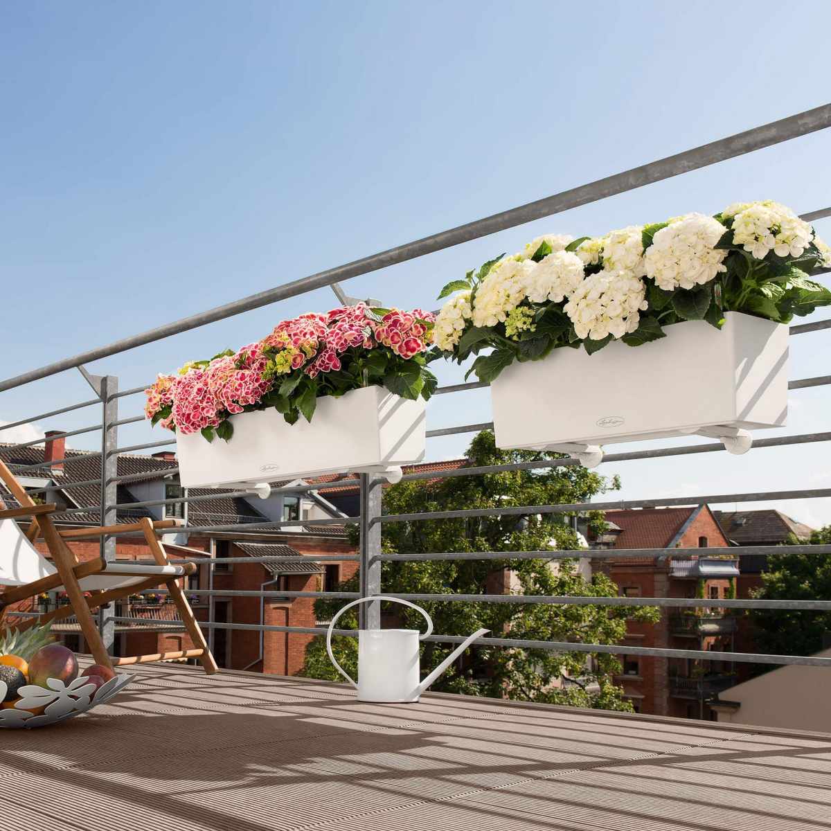 Pot Balconera Color 50 - kit complet, blanc - 50 cm - 7