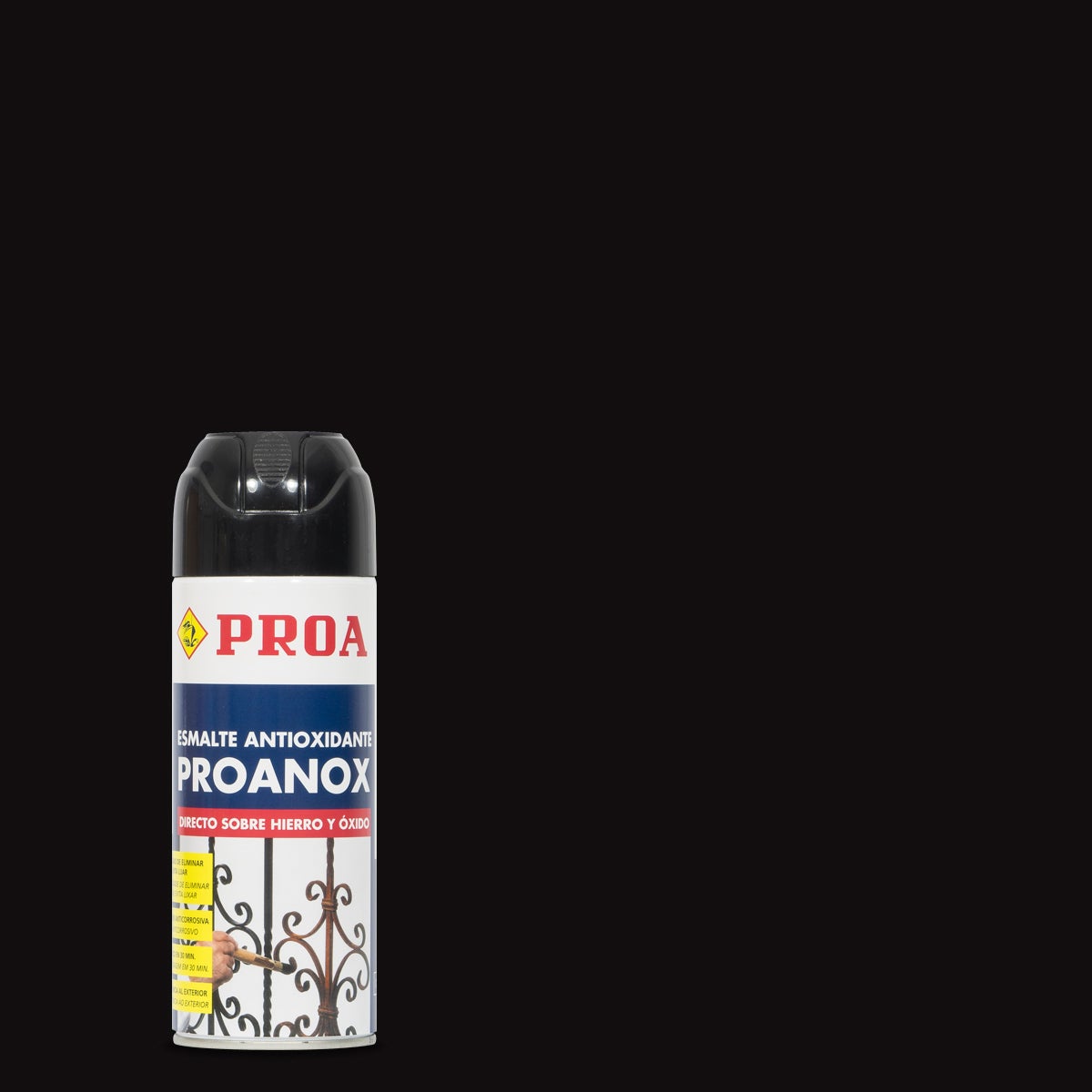 Pintura Antioxido Negra ZG-90 RAL 9005, Paquete De 5 Latas De 500ml, Imprimación Y Acabado