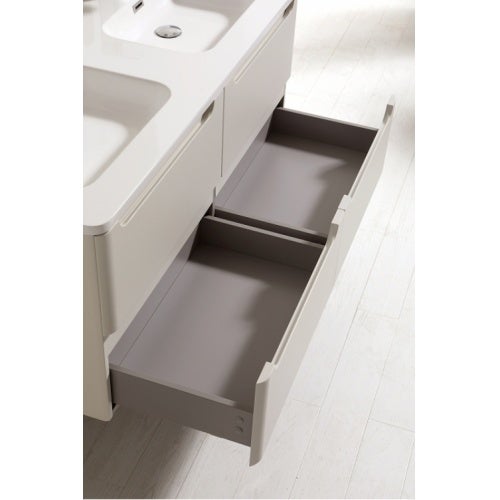 Meuble double vasque LUNA Bois Clair 120cm - Sans miroir - 5