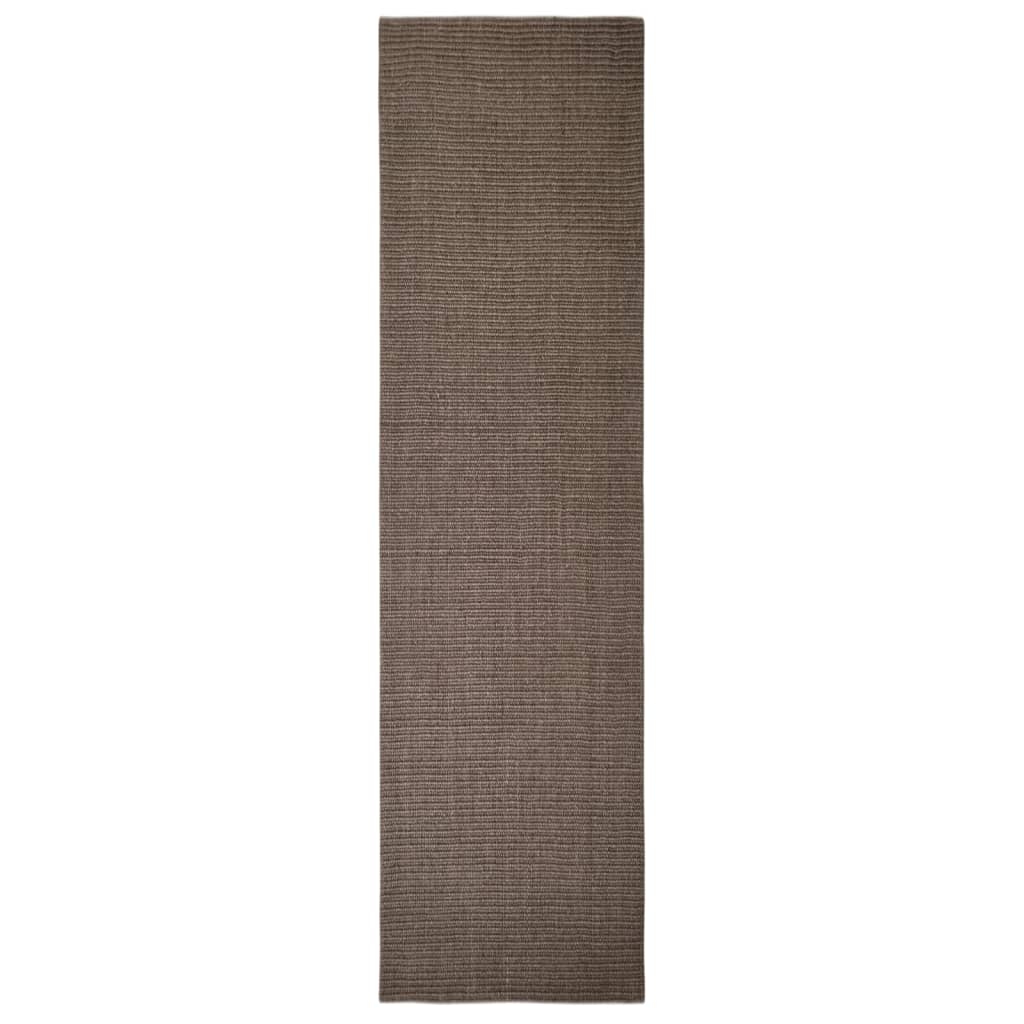 Alfombra de dormitorio | felpudo | alfombra de sisal natural marrón 80x300 cm cfw32038