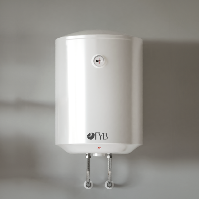 Feel Your Bath Chauffe-Eau Électrique Vertical 50 L, Compact, Classe Énergétique C, Faible Consommation, Installation Facile, Blanc