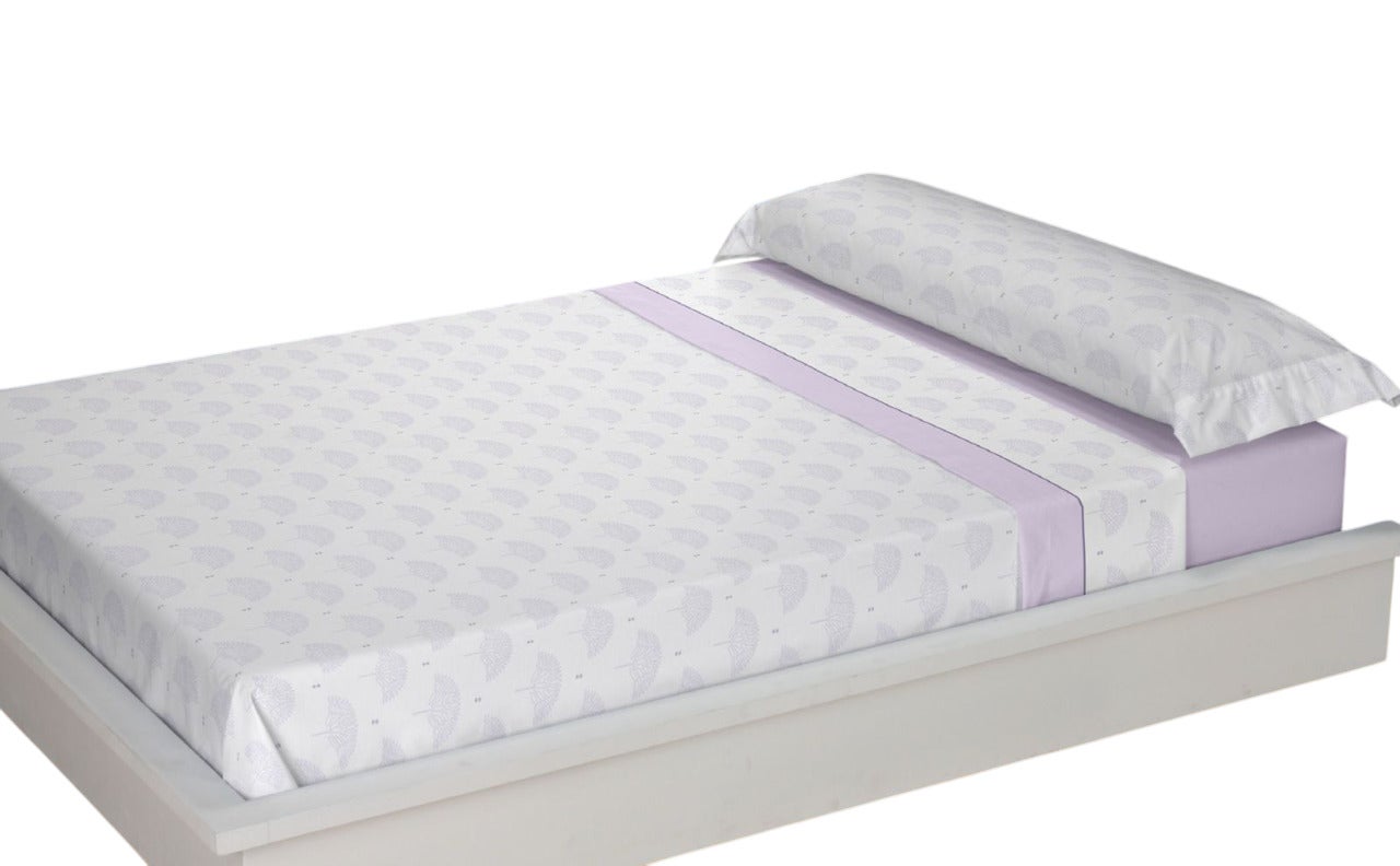 Conjunto de Lençóis de Três Peças Kell Malva 135cm Tacto Extra Macios Donegal Collections - 4