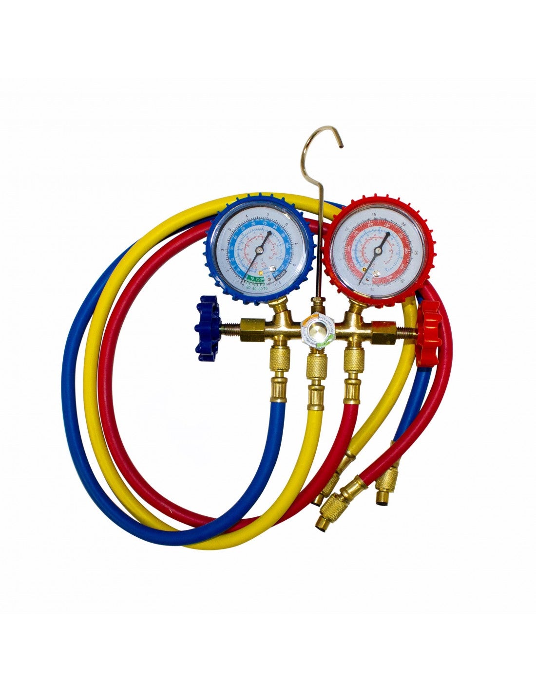 Pack de bouteilles de gaz réfrigérant Gasica D2, substitut du R12/R134a, plus un kit de tuyaux avec manomètre pour la recharge de la climatisation. - 4