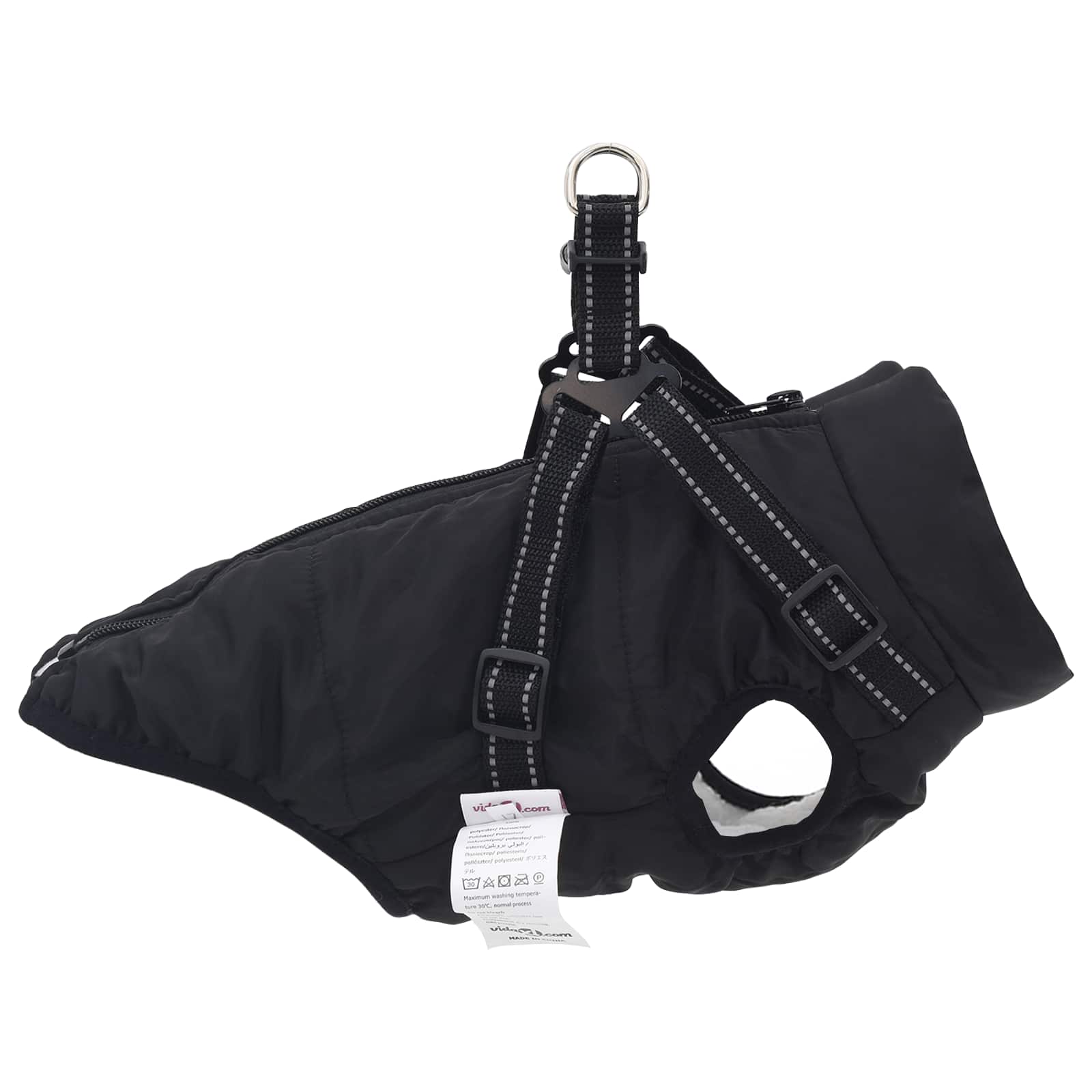 Abrigo para Perros Negro L28 Vellón y poliéster vidaXL - 4