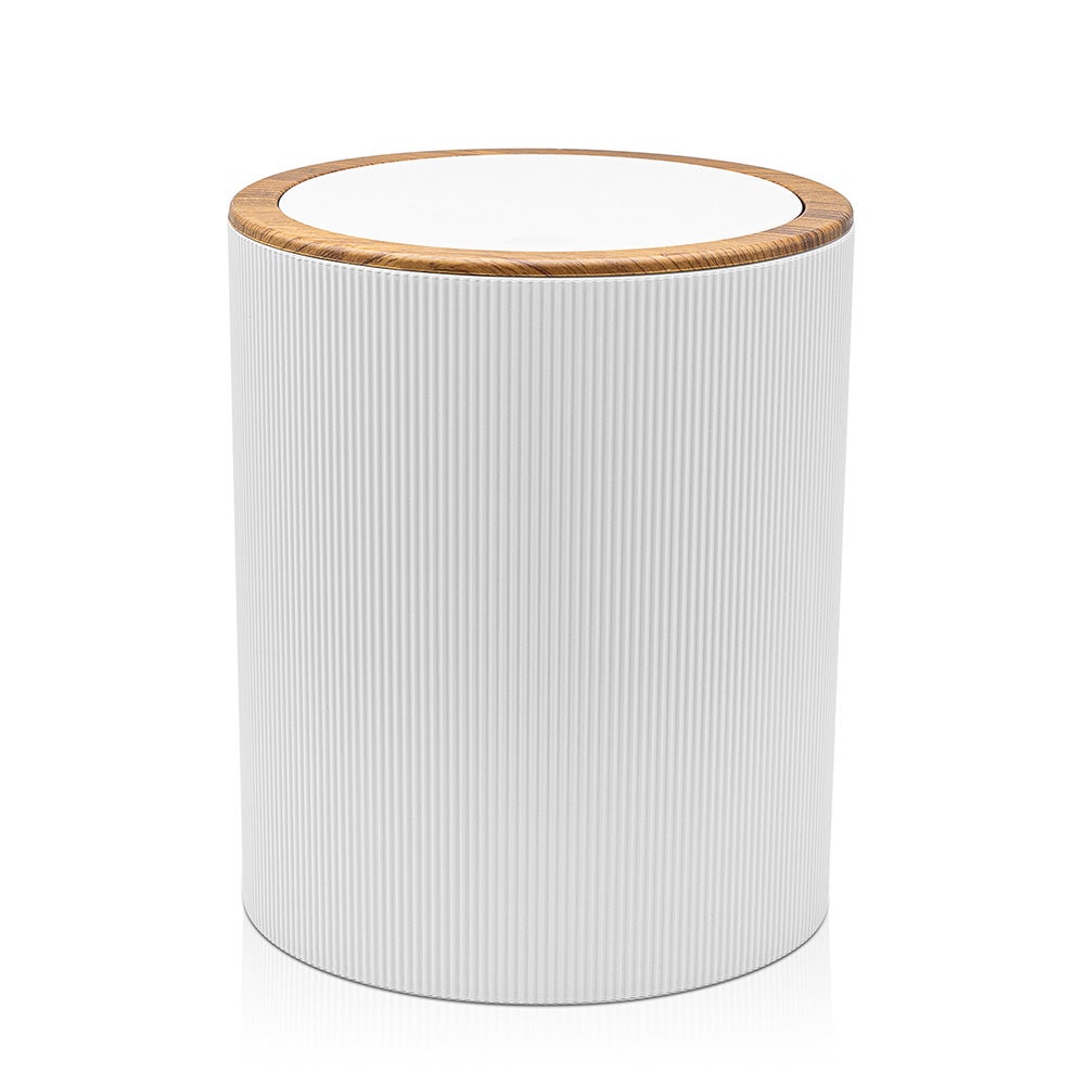 Pattumiera Pedalina 4,5 Litri Quadra - Design Italiano, Bianco, Apertura A Pedale - Foto 2