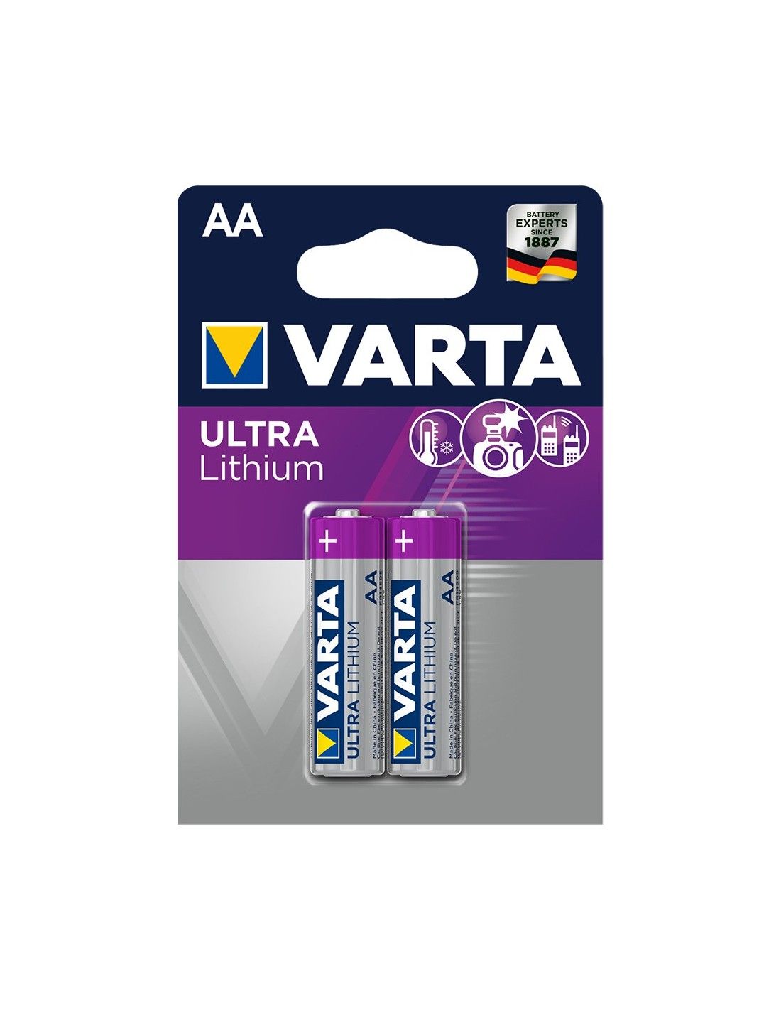 2 Piles LR06 VARTA AA ULTRA Lithium - 4