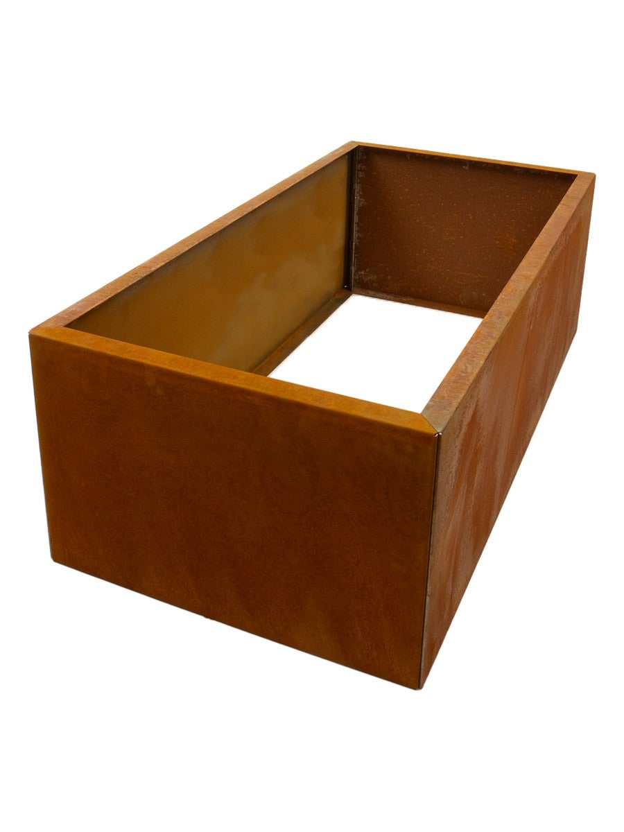 Acier Corten Jardinière Carré pour le jardin | (120x60x40cm) - 2