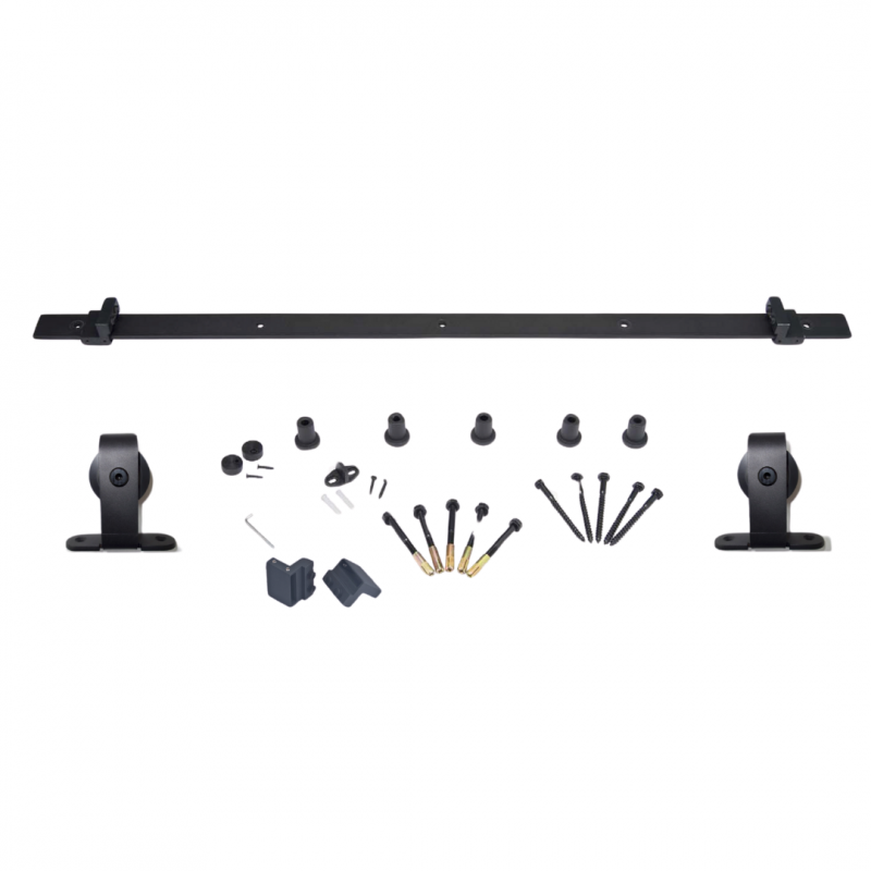 Rail porte coulissante - 2M - Porte en bois - Noir - SECURY-T - 6