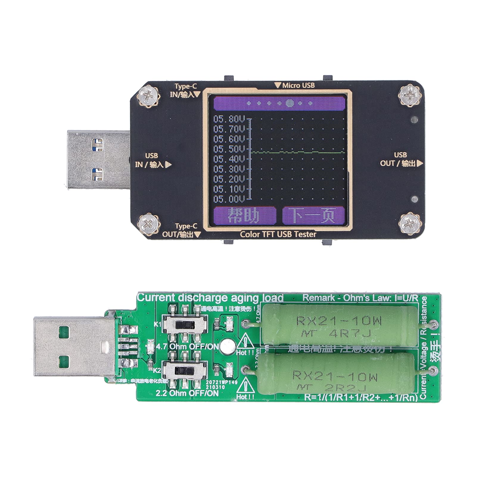 Tester USB Rivelatore Di Carica – Misuratore Di Volt, Ampere, Capacità Con Display LCD, Per Smartphone E PC
