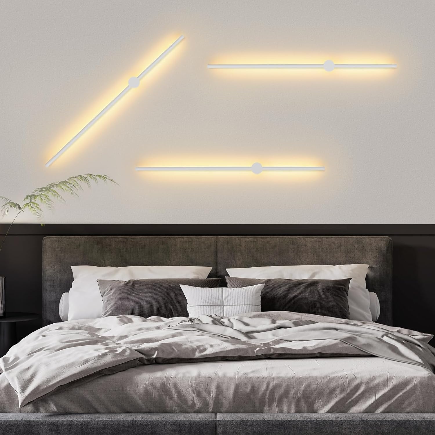 NETTLIFE Kinkiet wewnętrzny LED Kinkiet 60 cm Biały Nowoczesny design Lampa schodowa Ciepła biel 3000 K Obrotowa - 3