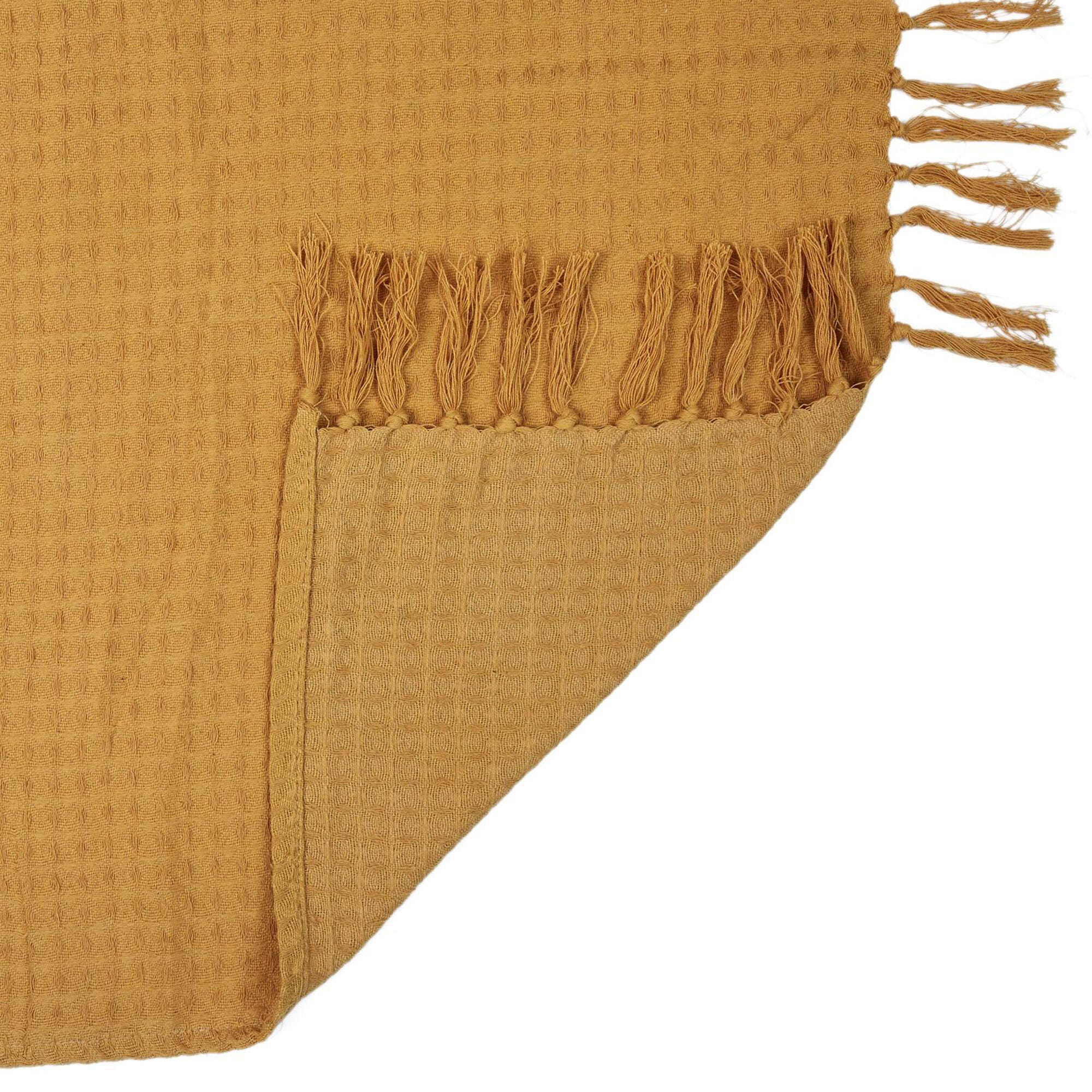 Couverture gaufrée acrylique Ocre 170x250 cm - 4