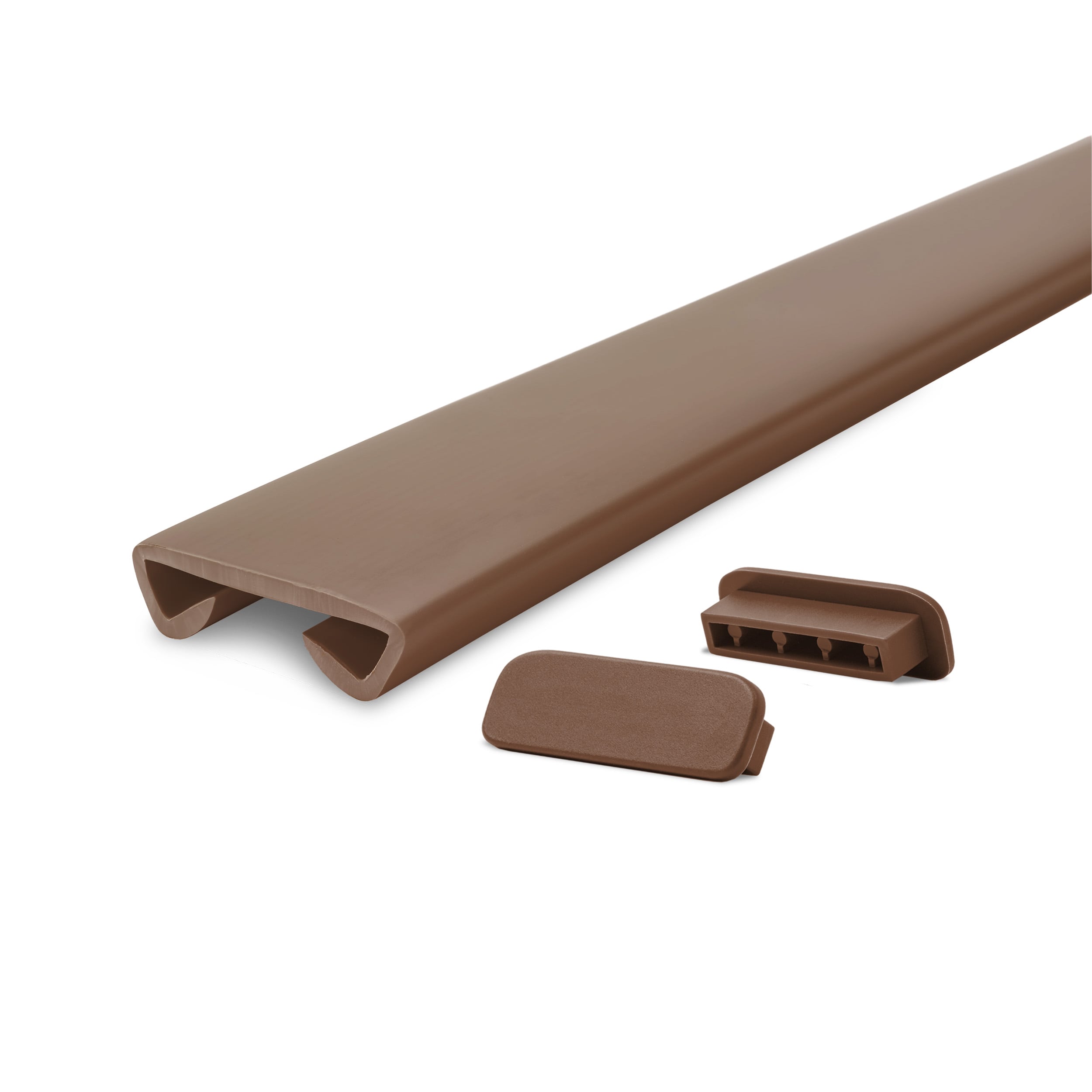 Poręcz PVC 40x8 mm - profil na poręcz schodową antypoślizgowy STANDARD - 25 m, brązowy