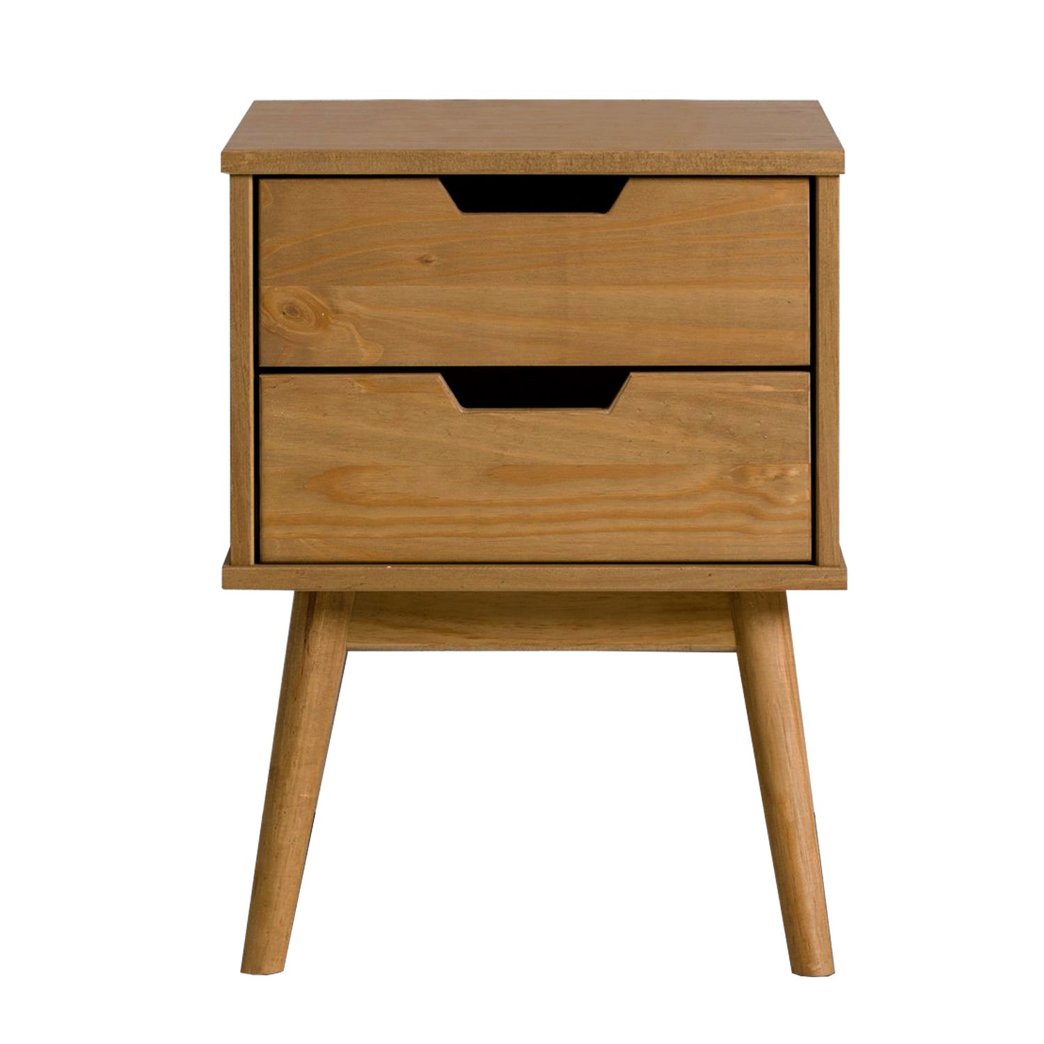 Table de Chevet Bali 2 tiroir, Fabriqué en Bois de pin Massif - 2