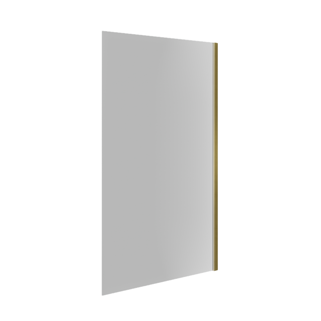 Pare-Baignoire fixe verre anticalcaire et aluminium 80 x 140 Or Brossé