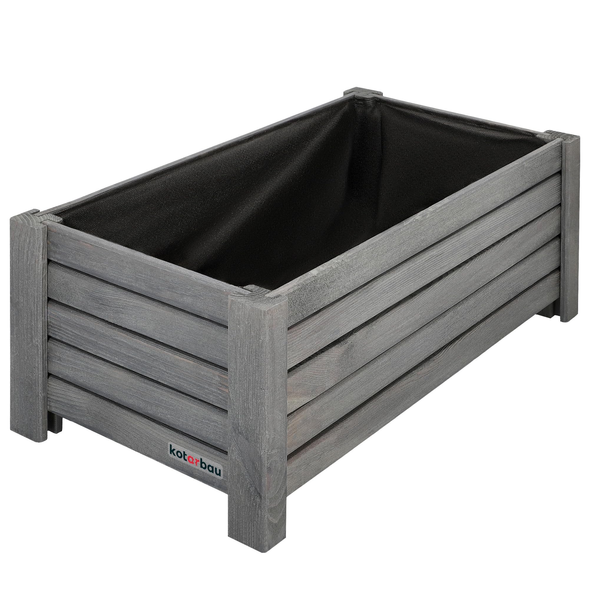 Skrzynka drewniana 60 donica ogrodowa doniczka kwiat ogród drewno antracyt - KOTARBAU