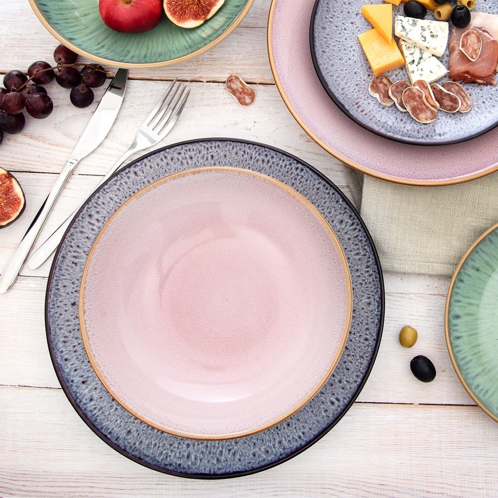 Talerz obiadowy płytki ceramiczny fioletowy GLAZE 27 cm - 3