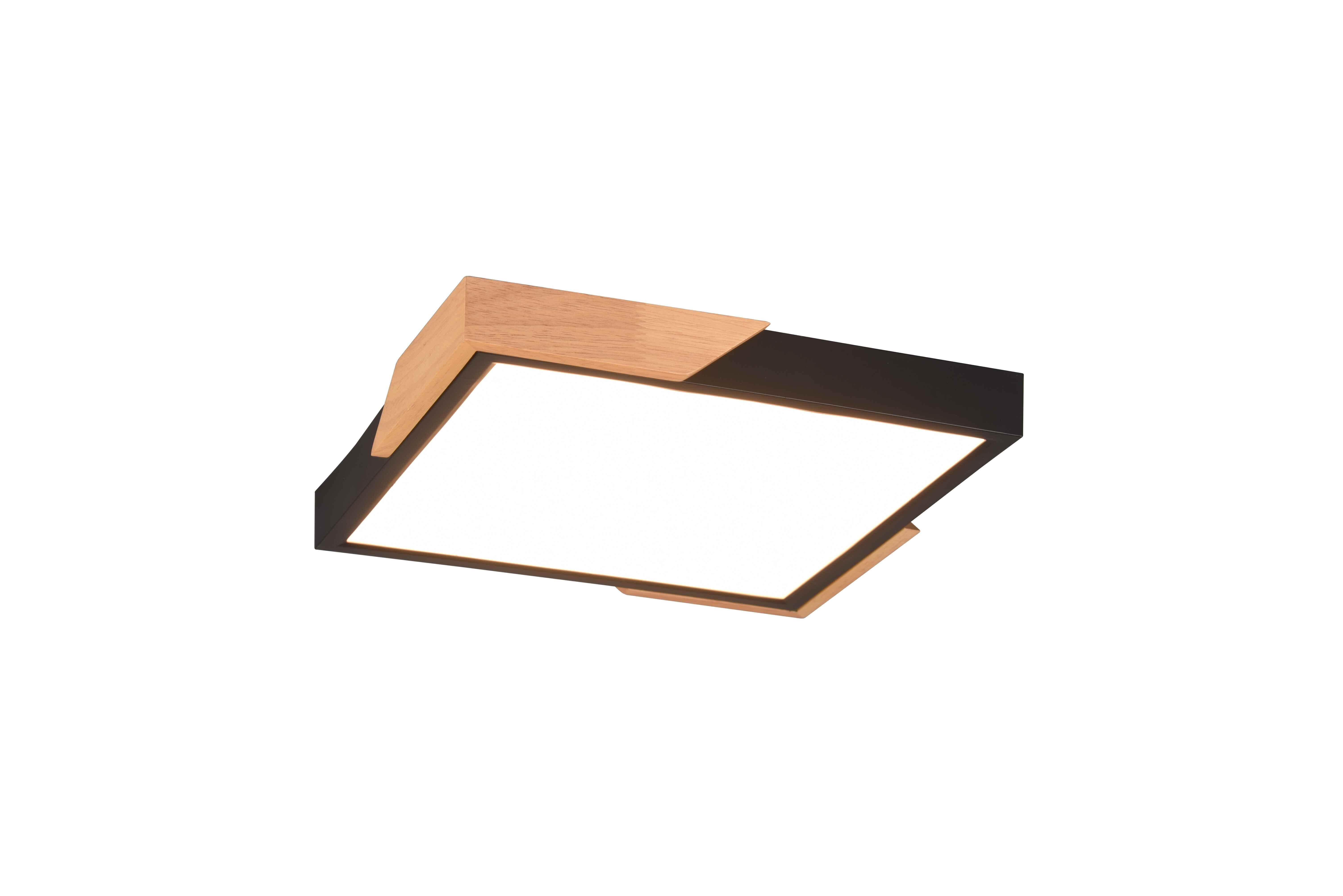 Plafon kwadratowy META LED 20W Ciepła biel 2400 lm czarny wym: 3,5 x 31,5 x 31,5 cm IP20 RL