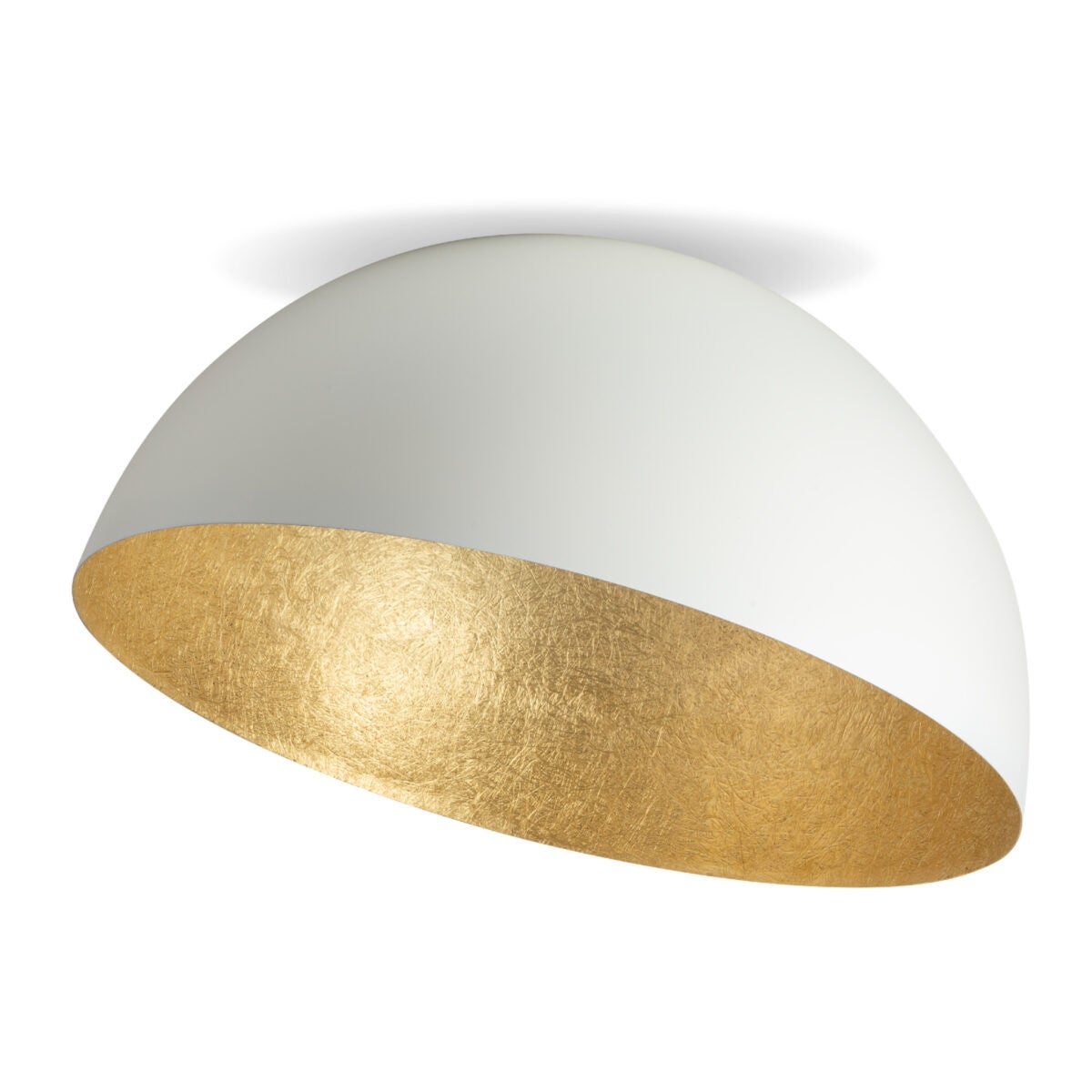 Lampa sufitowa wisząca Sfera biało-złota 1xE27x15W dekoracyjna wym: 45 x 70 x 70 cm metal SIGMA
