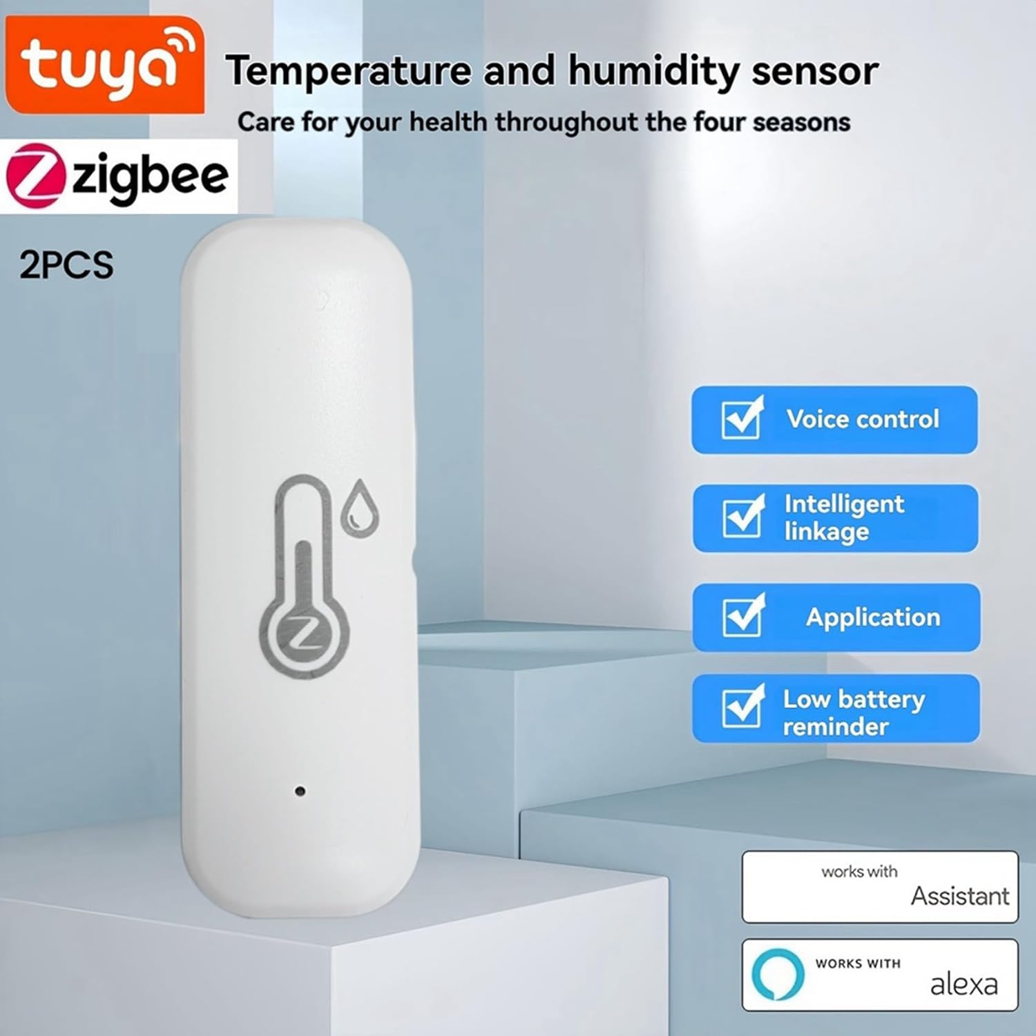 Capteur intelligent de température et d'humidité Tuya Zigbee pour extérieur, étanche IP65, pour jardin et extérieur, pour terrasse ou balcon - 3