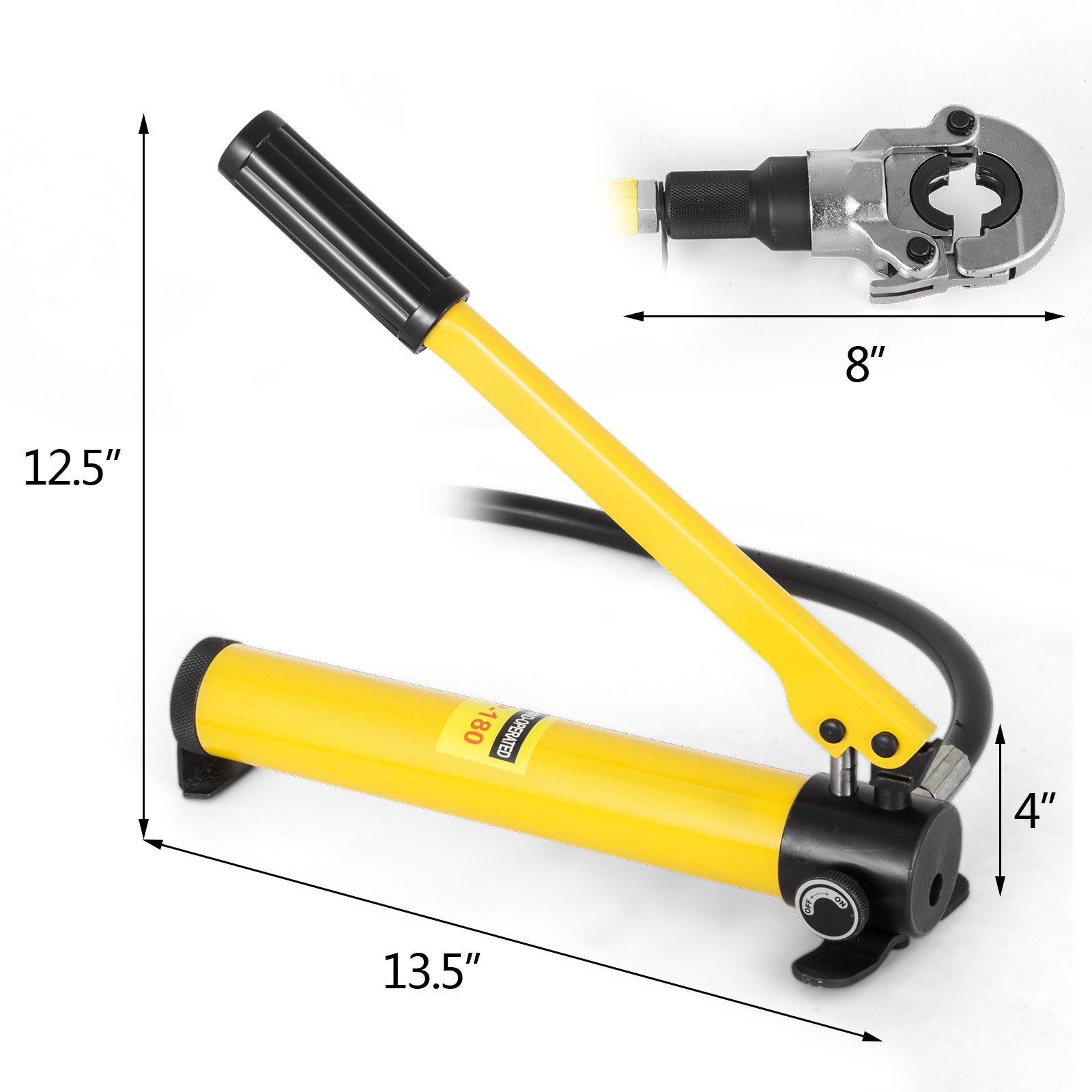 Pinze di crimpatura idraulica SucceBuy,mascelle 6t testa rotante 360 ​​°, strumento portatile per tubi compositi - 3