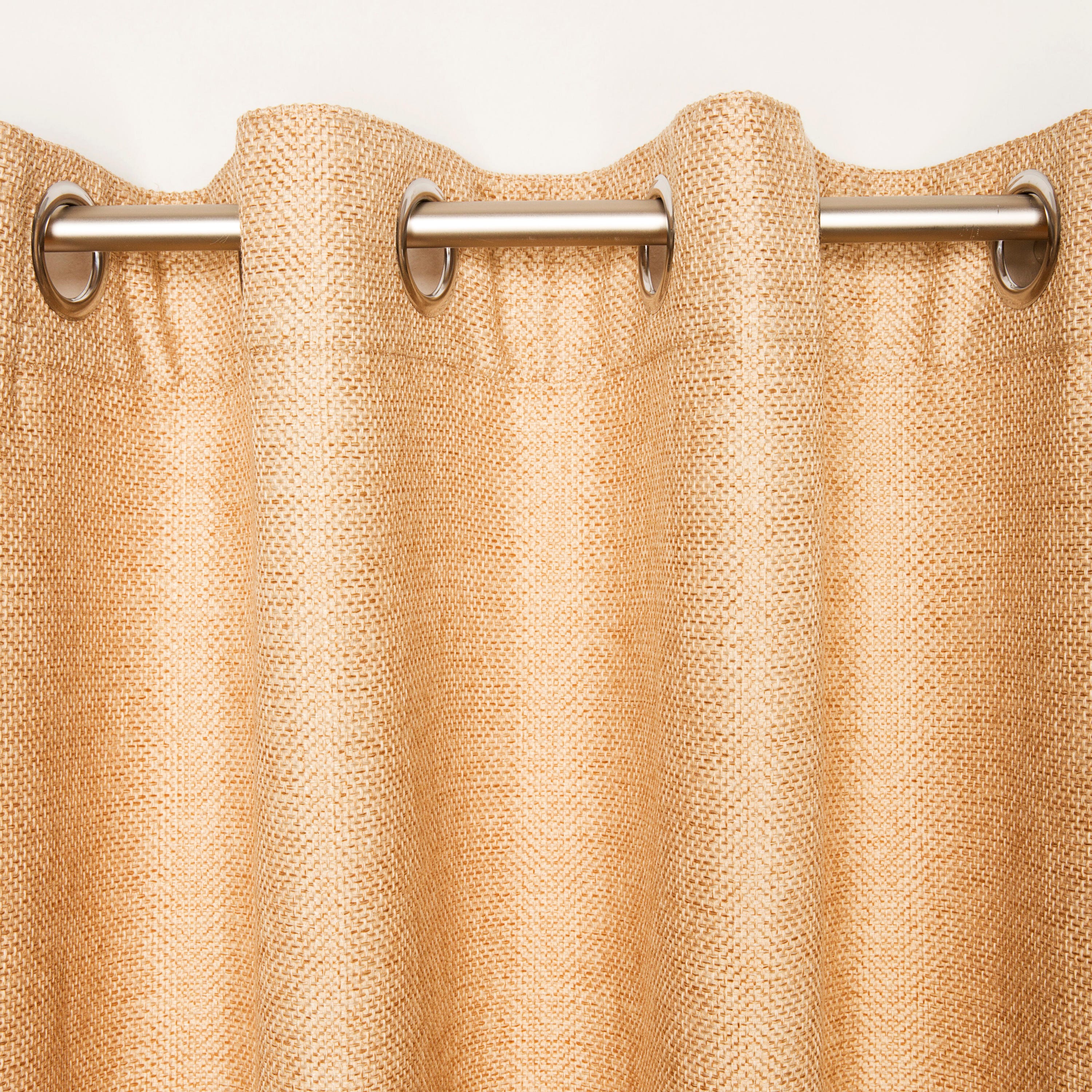 Zasłona z przelotkami Cindy, gładki kolor piaskowy, 140x270cm - 8