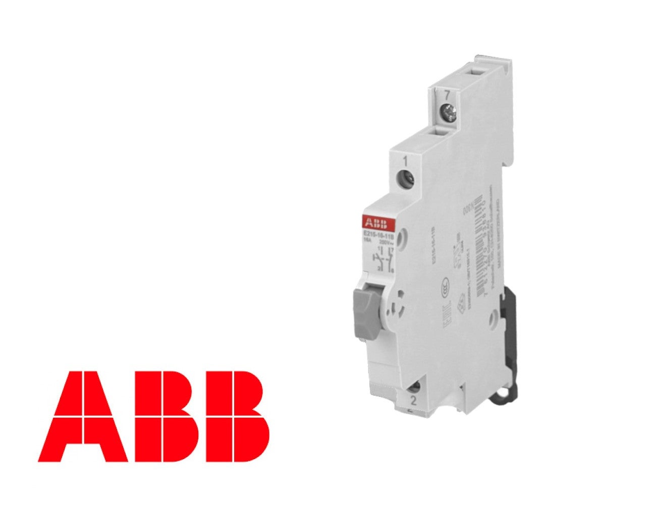 Bouton Poussoir Lumineux Blanc ABB - Modèle E217-16-01B - Neuf, Parfait état