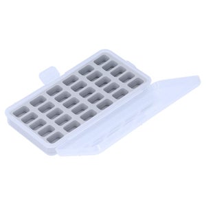Dreamil Bobina per macchina da cucire, 25 scomparti, in plastica, scatola per bobine, per macchine da cucire (colore trasparente