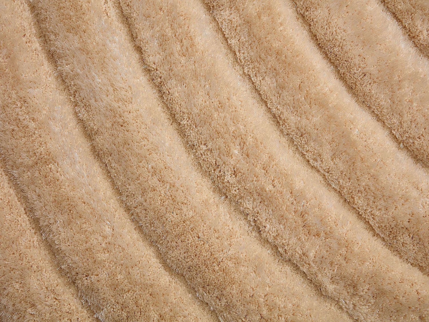 Dywan shaggy z długim włosiem, z wypukłym wzorem - 160 x 230 cm - Ciemny beż - MERISA - 5