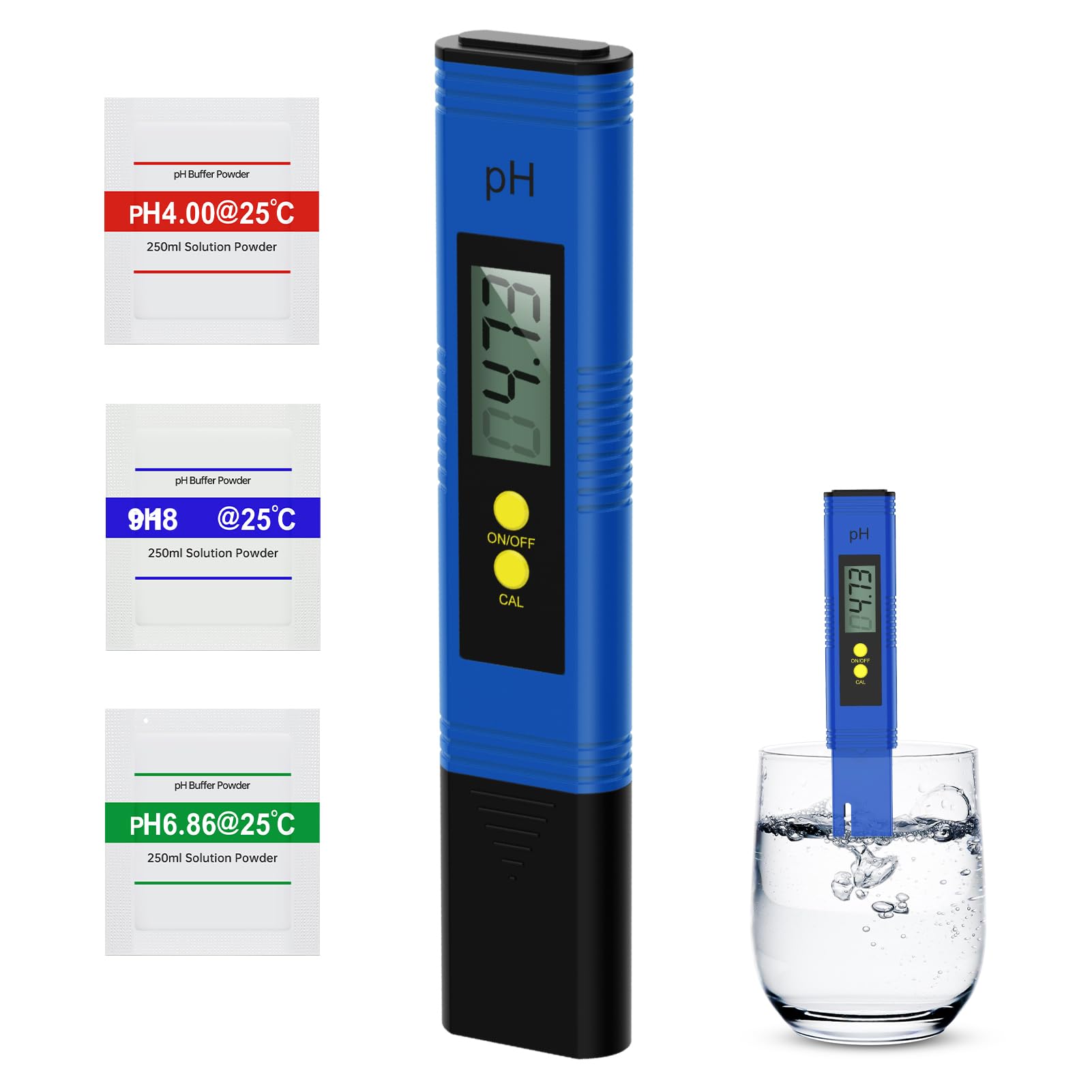 Cyfrowy miernik PH, tester PH 0-14 PH 0.01 Tester o wysokiej precyzji, tester PH do basenu z funkcją automatycznej kalibracji, miernik pH