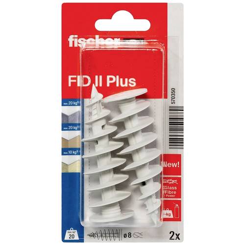 Fischer 570350 FID II Plus Cheville pour isolant 80 mm 2 pc(s) - 2