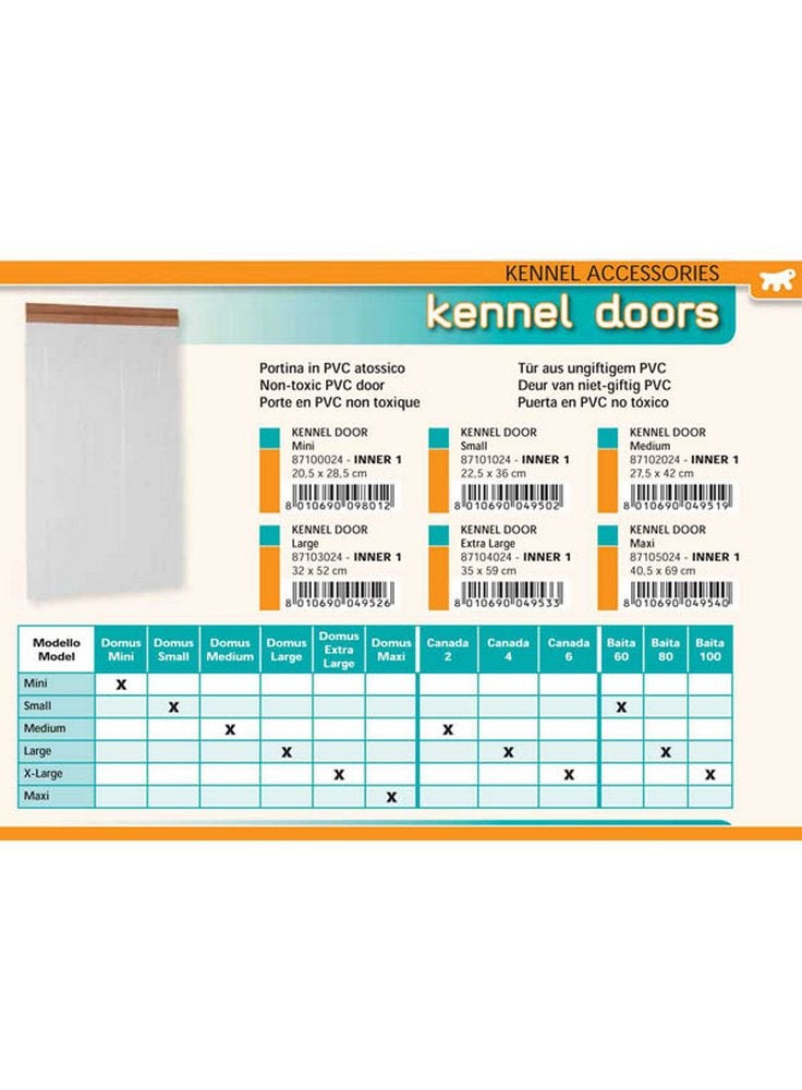 Ferplast Puerta para casetas de perros modelos DOMUS SMALL y BAITA 60, Puerta para casetas de exterior, PVC transparente contra la lluvia, el viento y - 3