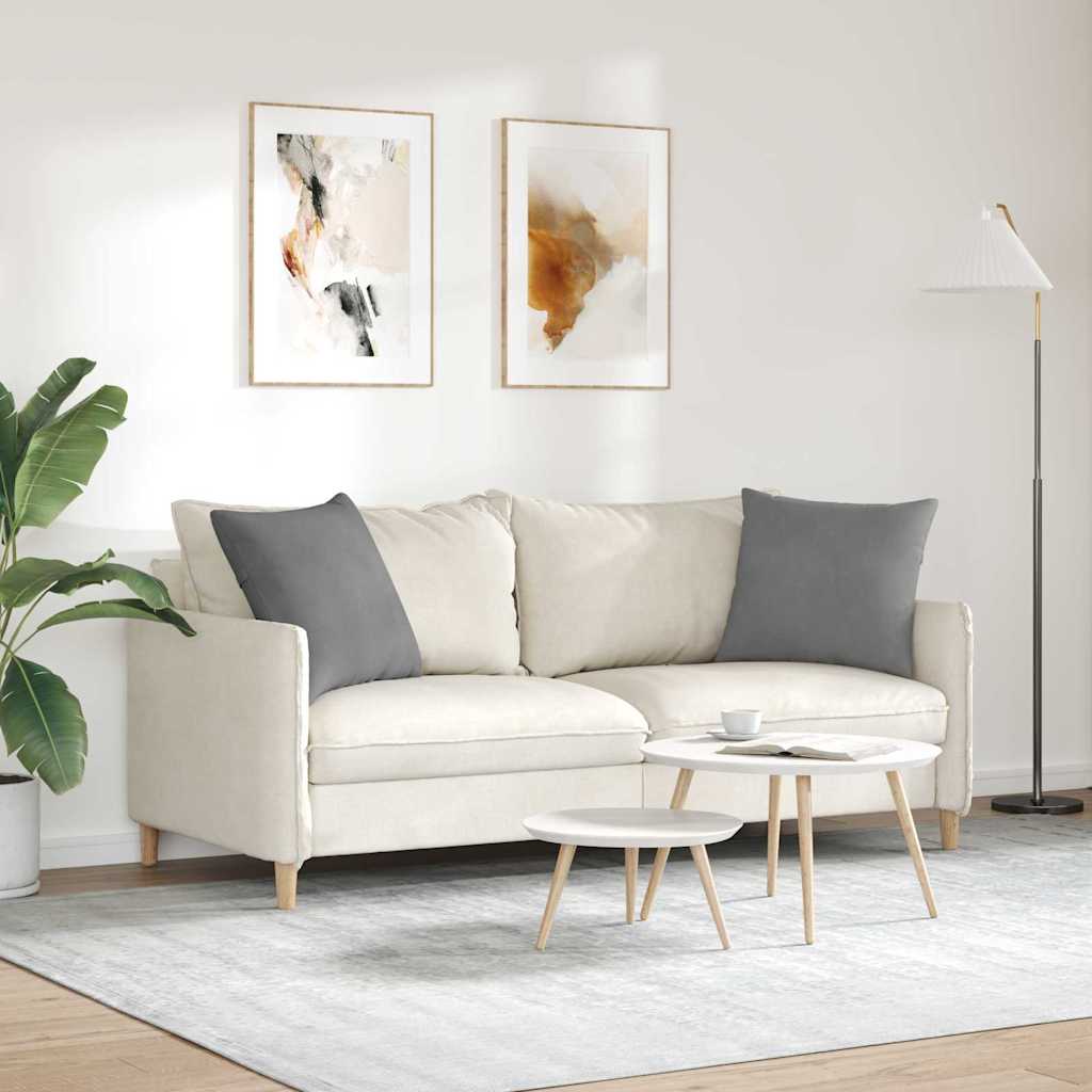 Coussins de canapé 2 pcs Gris foncé 50 x 50 cm tissu vidaXL - 5